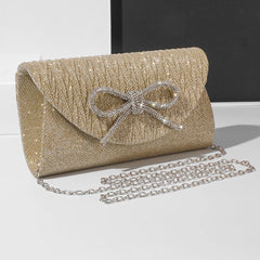 Luxury Rhinestone Satin Sparkly Satchel Wedding Party Prom Clutch Evening Bag Mssza