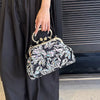 Luxury Embroidery Sequin Flowers Clip Shoulder Shell Evening Bag Mssza