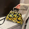 Luxury Embroidery Sequin Flowers Clip Shoulder Shell Evening Bag Mssza