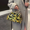 Luxury Embroidery Sequin Flowers Clip Shoulder Shell Evening Bag Mssza