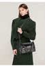 Casual Single Shoulder Metal Cross Chain Square Handbag Mssza