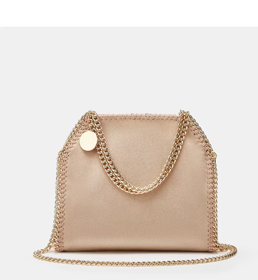 Luxury Single Cross Chain Shoulder Metal Decoration Square Handbag Mssza