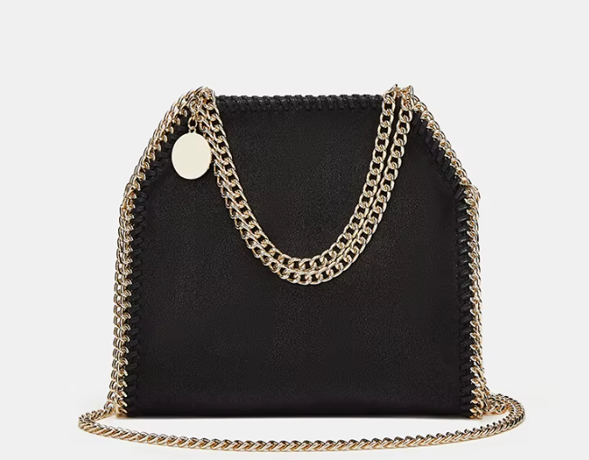 Casual Single Shoulder Metal Cross Chain Square Handbag Mssza