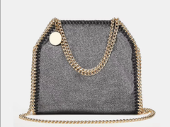 Luxury Single Cross Chain Shoulder Metal Decoration Square Handbag Mssza