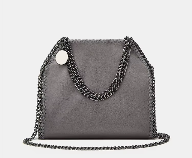 Casual Single Shoulder Metal Cross Chain Square Handbag Mssza
