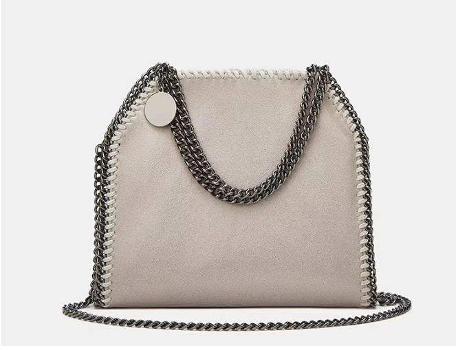 Casual Single Shoulder Metal Cross Chain Square Handbag Mssza