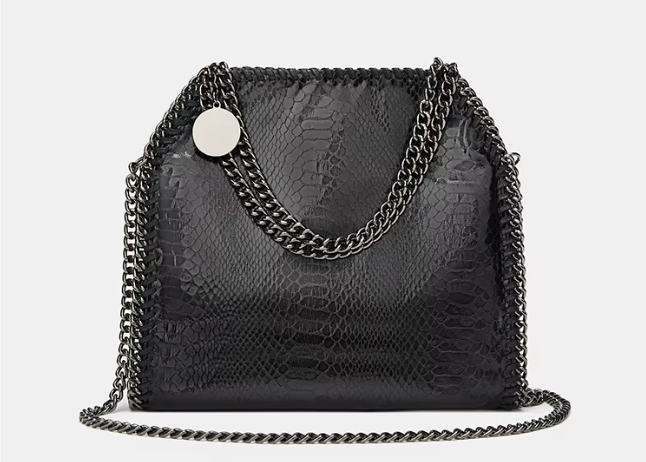Luxury Single Cross Chain Shoulder Snake pattern Handbag Mssza