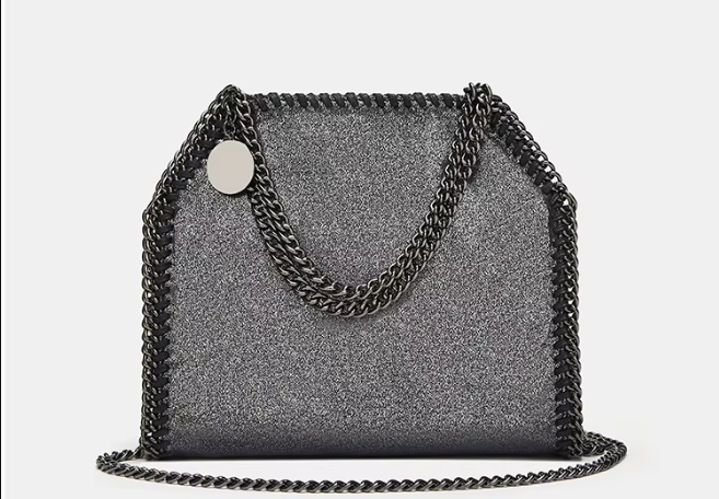 Casual Single Shoulder Metal Cross Chain Square Handbag Mssza