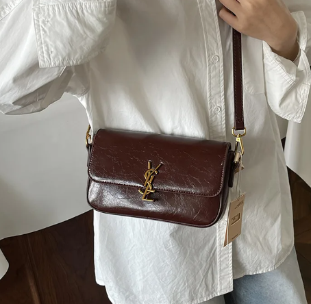 Luxury Small Square All-Match Crossbody Shoulder Premium Leather Tofu Bag Mssza