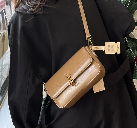 Luxury Small Square All-Match Crossbody Shoulder Premium Leather Tofu Bag Mssza