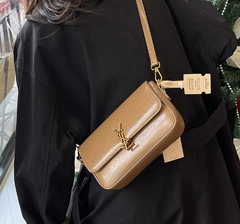 Luxury Small Square All-Match Crossbody Shoulder Premium Leather Tofu Bag Mssza