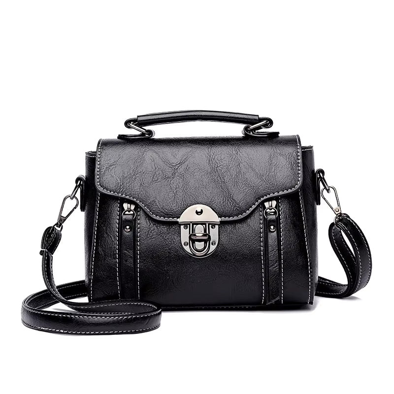 Luxury Small Square High Quality PU Leather Flap Crossbody Shoulder Bag Mssza