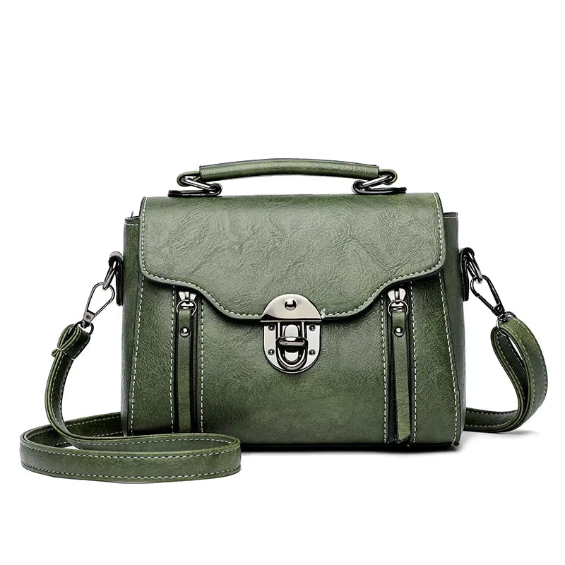 Luxury Small Square High Quality PU Leather Flap Crossbody Shoulder Bag Mssza