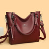 Luxury Soft Genuine Leather Solid Color Cowhide Tote Shoulder Messenger Handbag Mssza