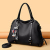 Luxury Soft PU Leather Designer Large Capacity Solid Color Tote Sac Handbags Mssza