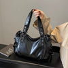 Luxury Solid Color Classic Large Capacity Style Soft PU Leather Tote Bag Mssza