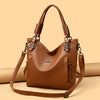 Luxury  Solid Color Cowhide Soft Genuine Leather Shoulder Messenger Bag Mssza