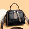 Luxury Solid Color Interior Zipper Pocket PU Leather Handbag Mssza