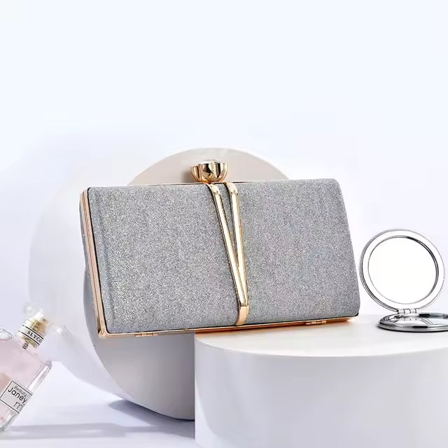 Luxury Solid Designer Diamond Wedding Party Shoulder Clutch Bag Mssza