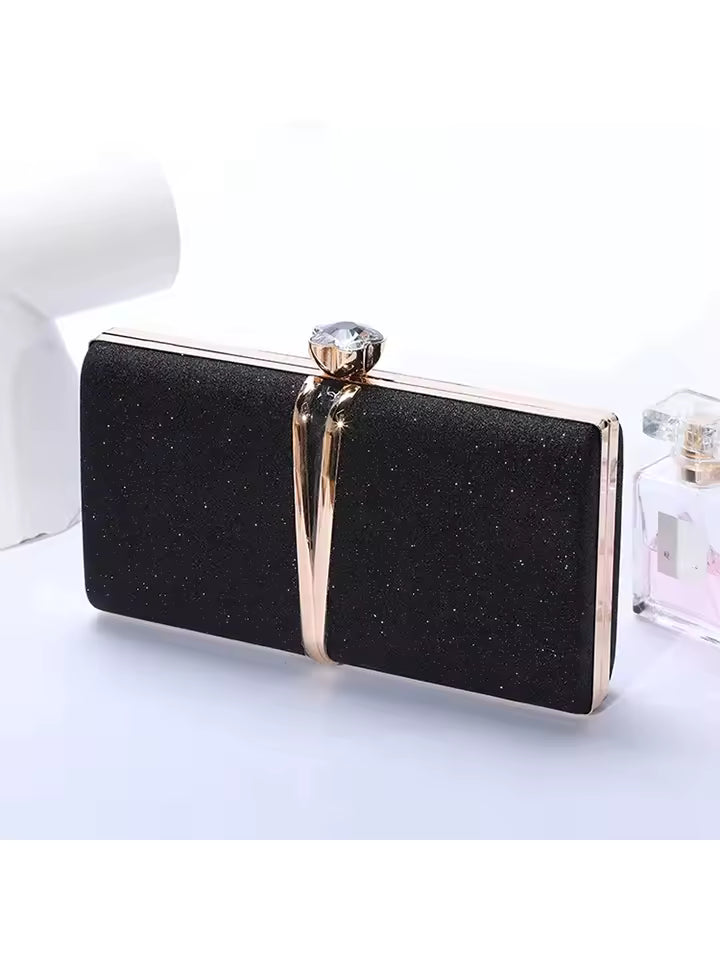 Luxury Solid Designer Diamond Wedding Party Shoulder Clutch Bag Mssza