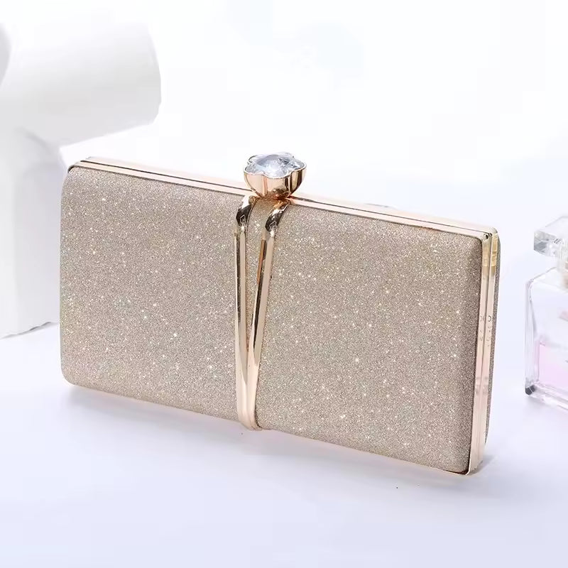 Luxury Solid Designer Diamond Wedding Party Shoulder Clutch Bag Mssza