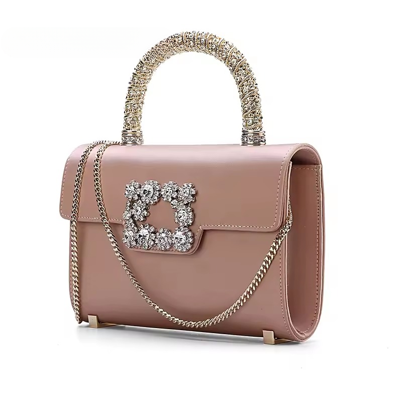 Luxury Solid Hasp Chain Shoulder Crossbody Satchels Bag Purses Mssza