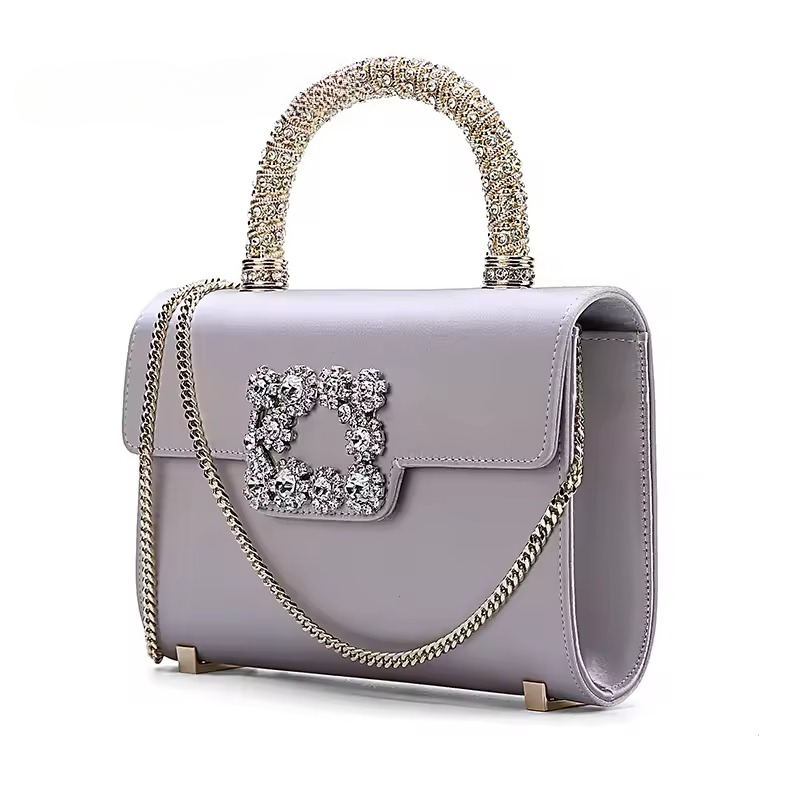 Luxury Solid Hasp Chain Shoulder Crossbody Satchels Bag Purses Mssza
