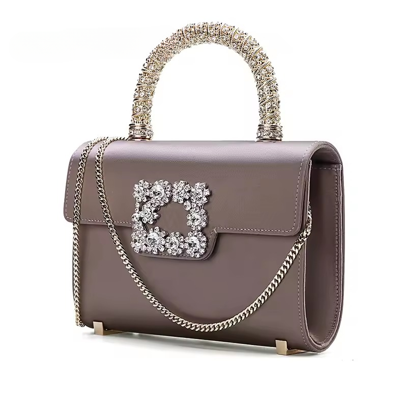 Luxury Solid Hasp Chain Shoulder Crossbody Satchels Bag Purses Mssza