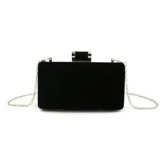 Luxury Solid Nylon Velvet Metal Evening Party Chain Small Clutch Shoulder Bags Mssza
