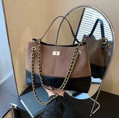 Luxury Solid Vintage Quilted Chain Strap Daily Use Shoulder Tote Bag Mssza