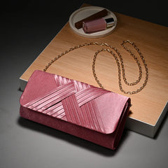 Luxury Stripes Designer One-shoulder Envelope Evening Clutch Bags Mssza