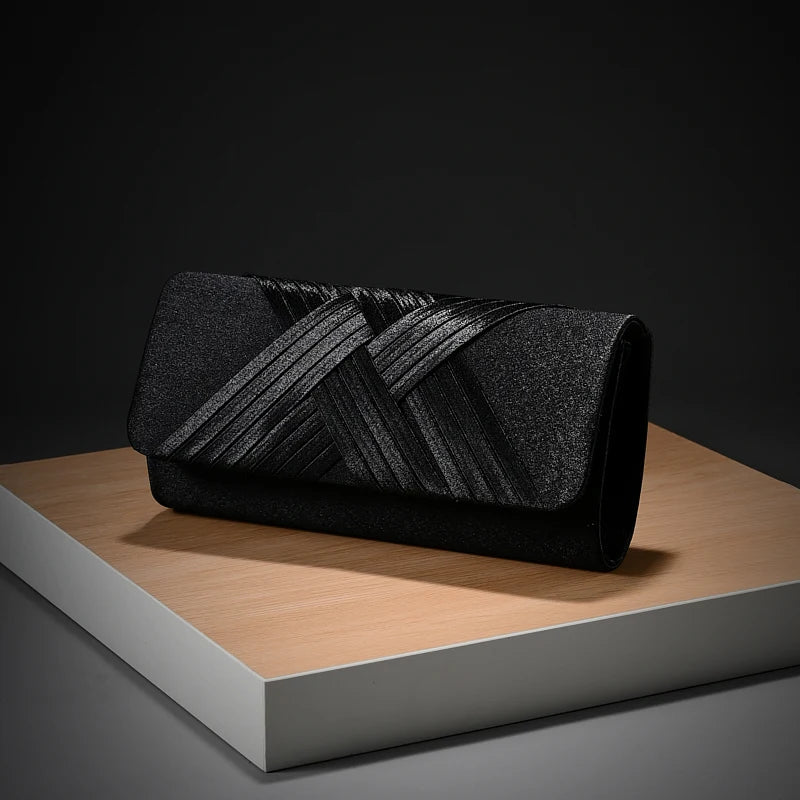 Luxury Stripes Designer One-shoulder Envelope Evening Clutch Bags Mssza