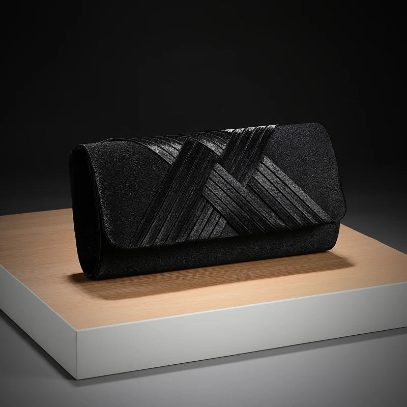 Luxury Stripes Designer One-shoulder Envelope Evening Clutch Bags Mssza