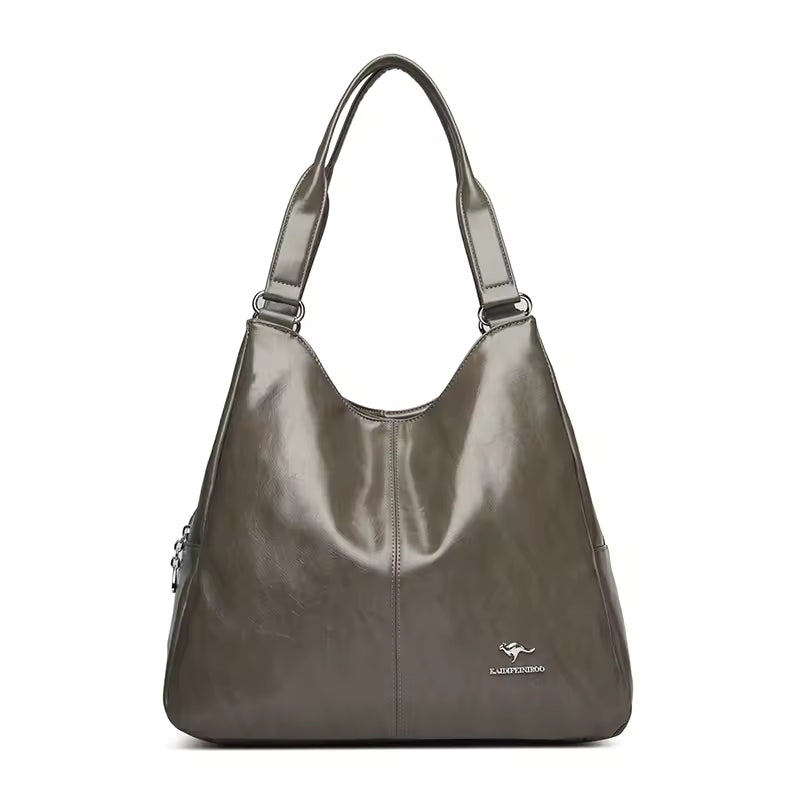 Luxury Three Layers Genuine Soft Pu Leather Tote Bag Handbags Mssza