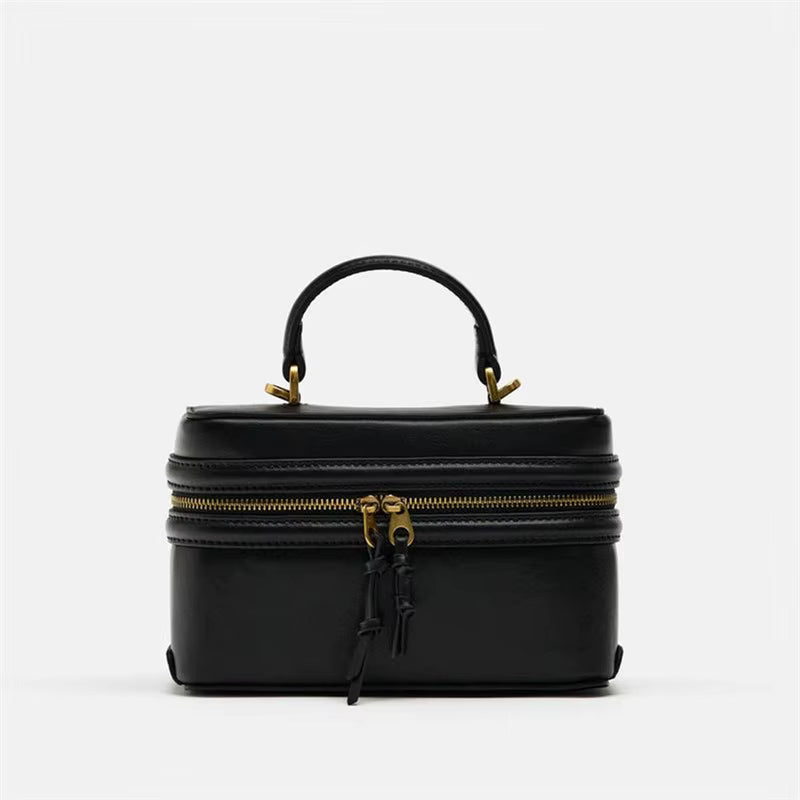 Luxury Vintage Solid zipper Chains Sling Clutch Square Bag Mssza