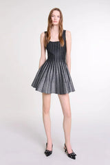 Lattice Knit Mini Dress Mssaz Desses