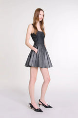 Lattice Knit Mini Dress Mssaz Desses