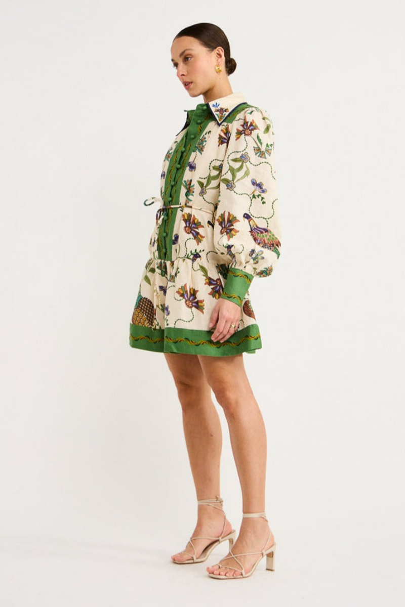 Mauricette Balloon Sleeve Animal Mini Dress Mssaz Desses