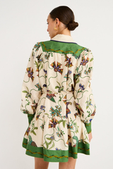 Mauricette Balloon Sleeve Animal Mini Dress Mssaz Desses
