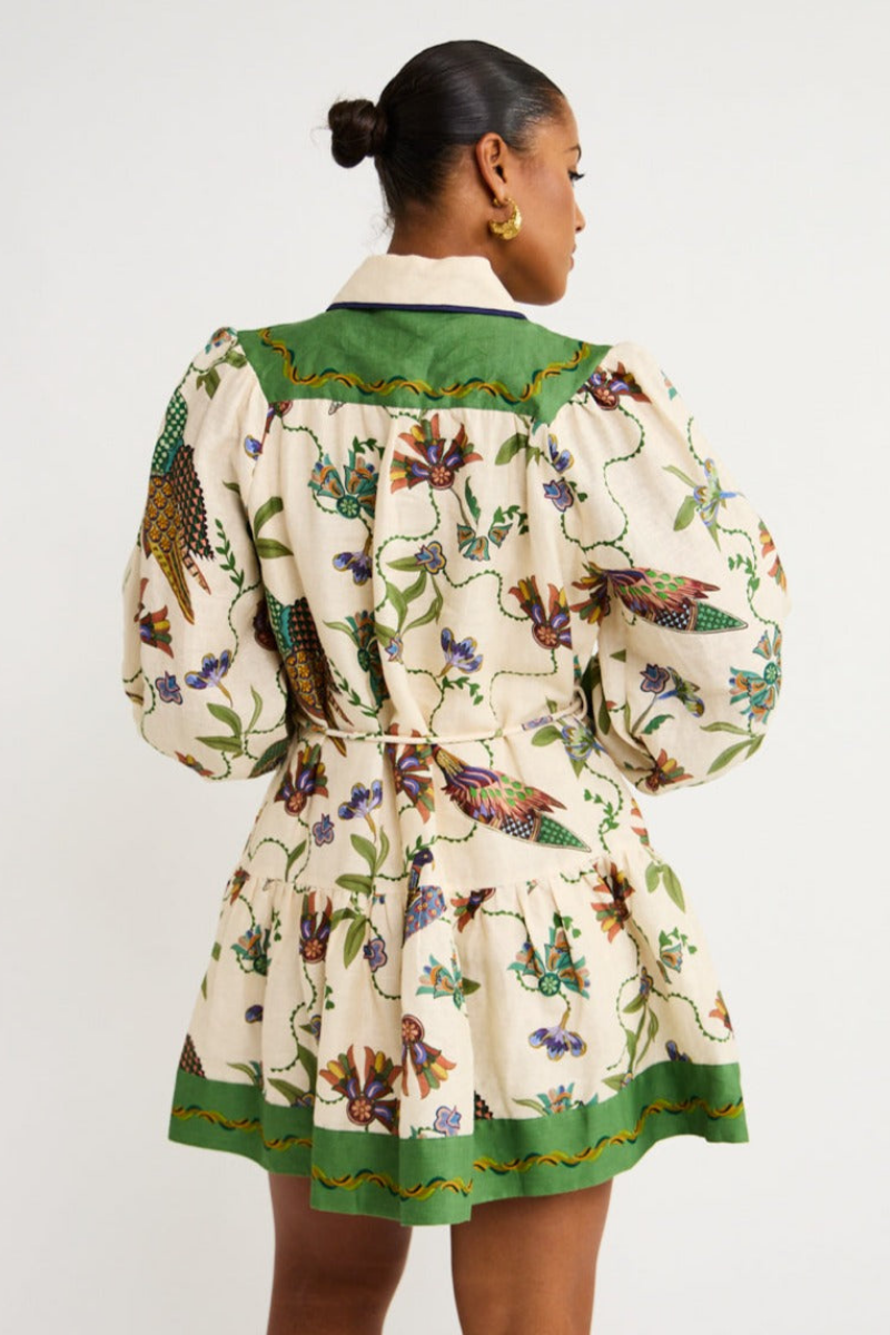 Mauricette Balloon Sleeve Animal Mini Dress Mssaz Desses