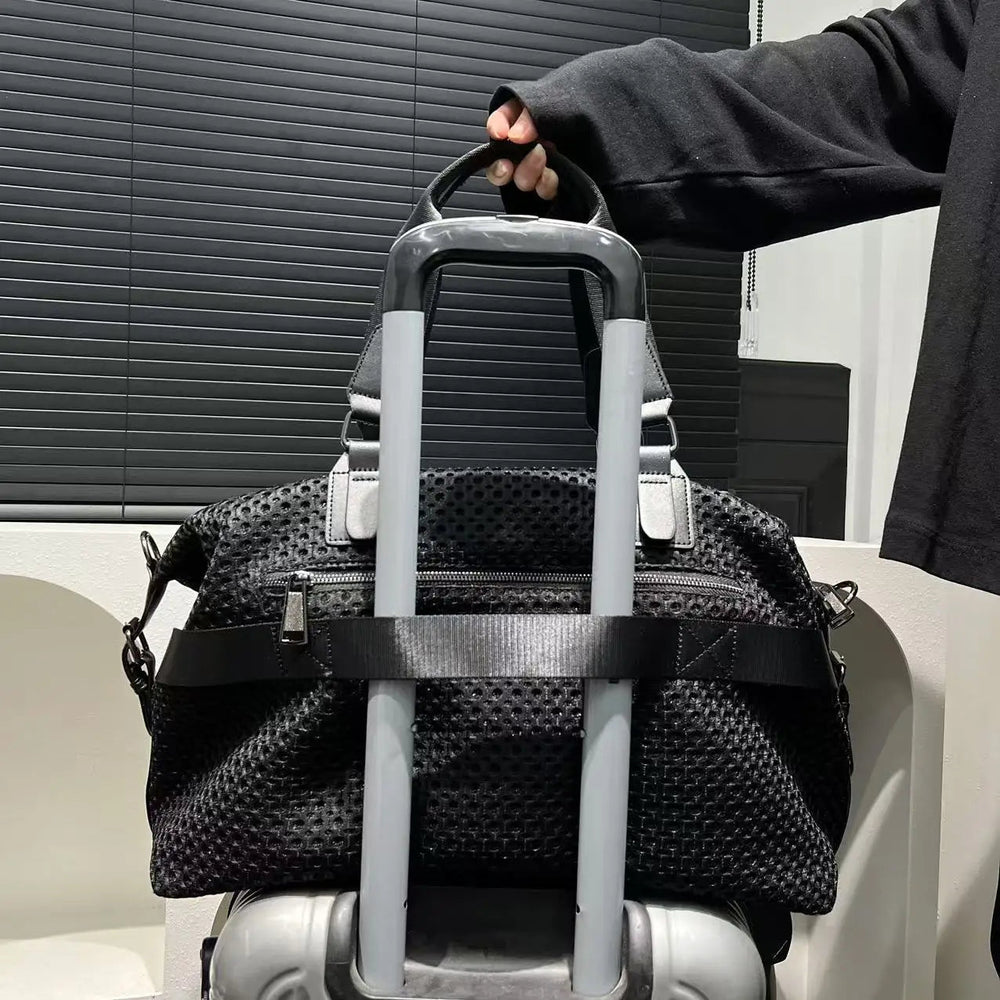 Mesh Nylon Adhesive Large Capacity Splicing Short Distance Travel Casual Handbag Mssza