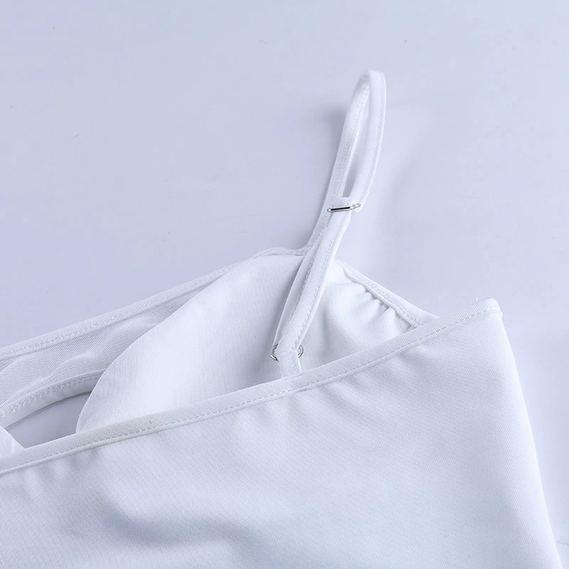 Mesh See Through Strap Camis Crop Top Mssza