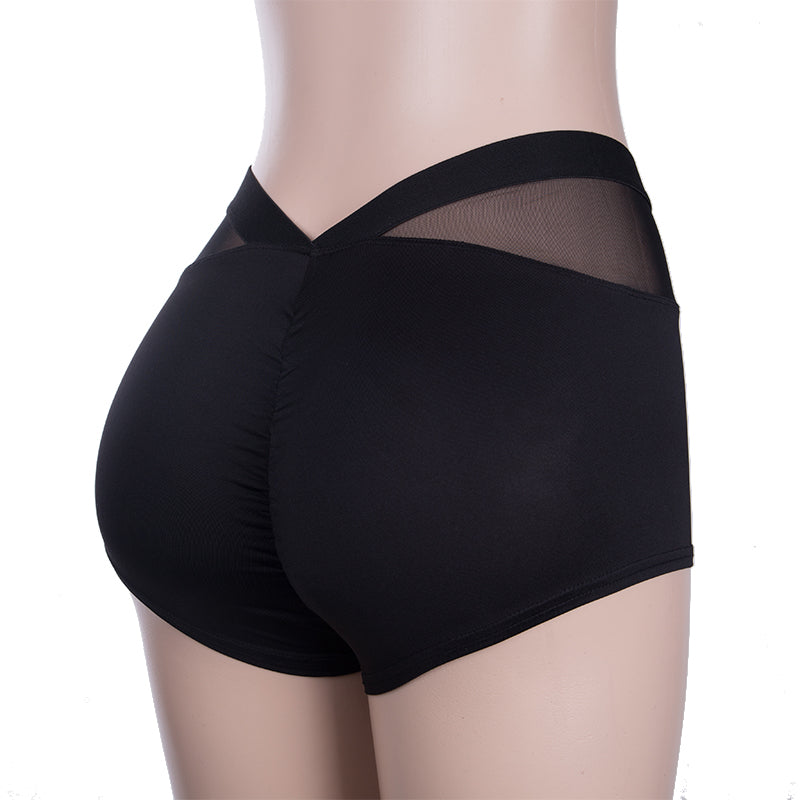 Mesh Solid Exercise Workout Running Yoga Athletic Gym Trousers Sportswear Shorts Mssza