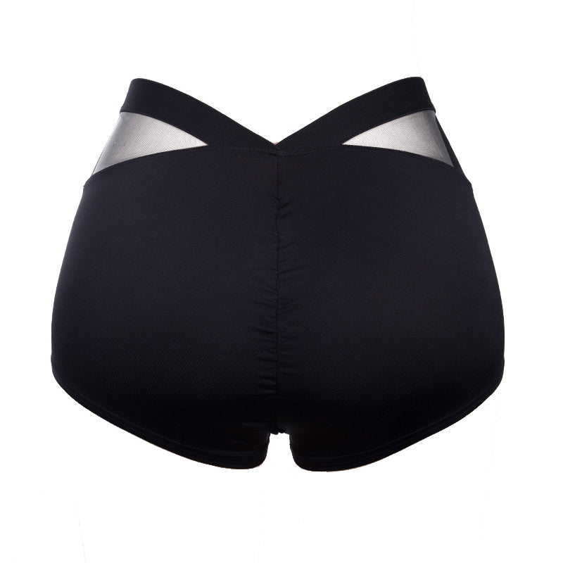 Mesh Solid Exercise Workout Running Yoga Athletic Gym Trousers Sportswear Shorts Mssza