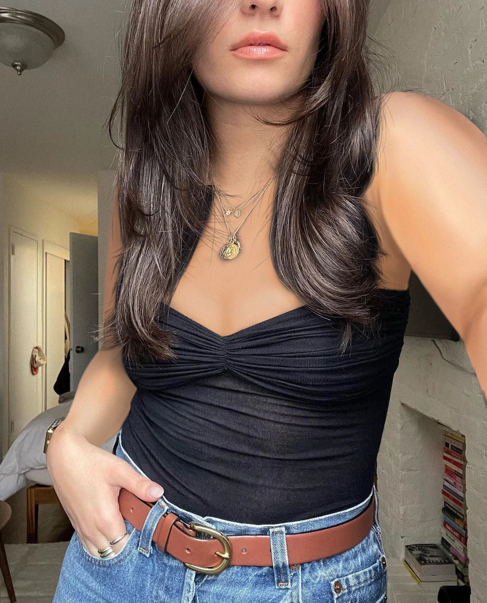 Mesh Strapless Crop Top Bustier Off-shoulder Sleeveless Tank Tops Knit Cropped Top Mssza
