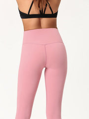 Mid Calf Length Pure Color High Elastic Yoga Leggings Mssza