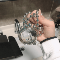 Mini Crystal Crossbody Bags Transparent Crystal Circular Chains Shoulder Bags Mssza