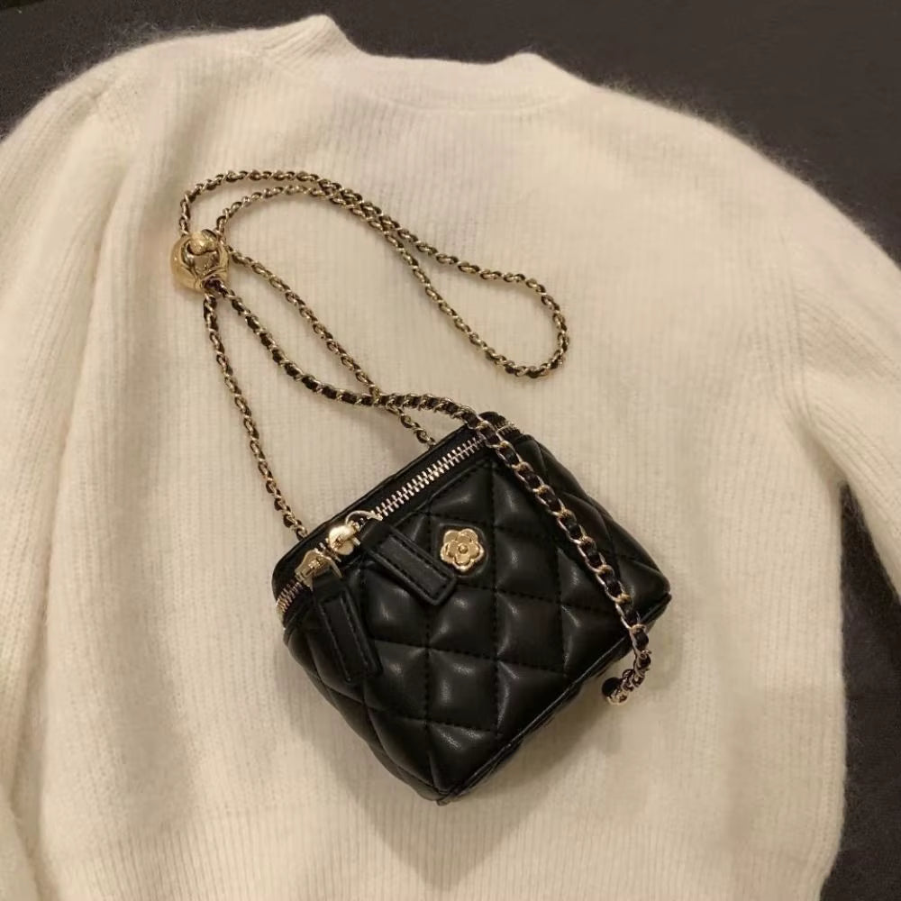 Mini Designer Chain Diamond High Quality PU Small Bag Mssza