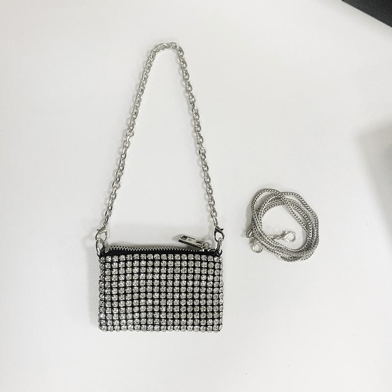 Mini Diamond Bag Full Of Rhinestone Crossbody Bags Glitter Crystal Chains Shoulder Bag Party Bags Mssza