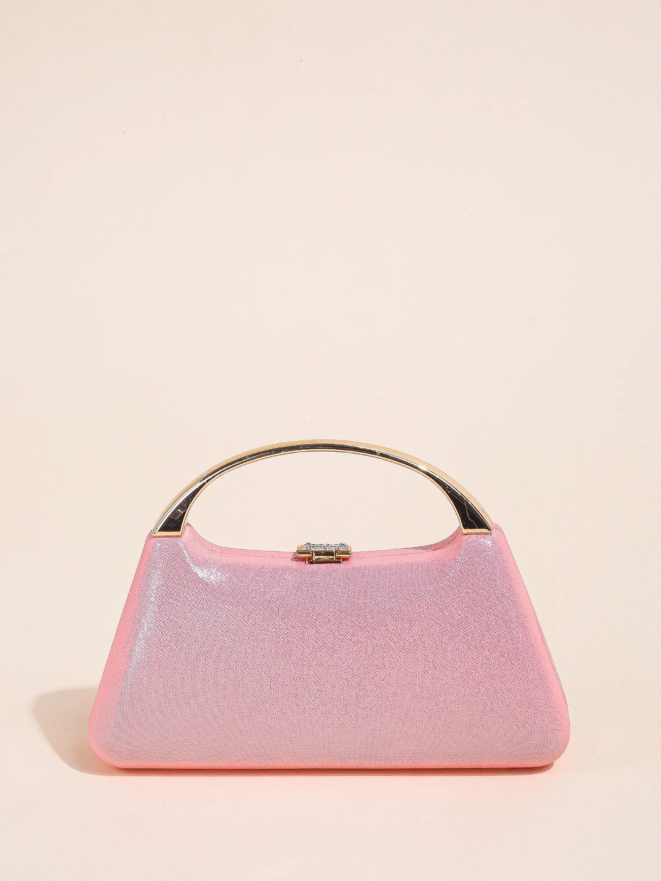 Mini Pearlescent Crisscross Pocket With Compact And Simple Drill Buckle Clutch Bag Mssza